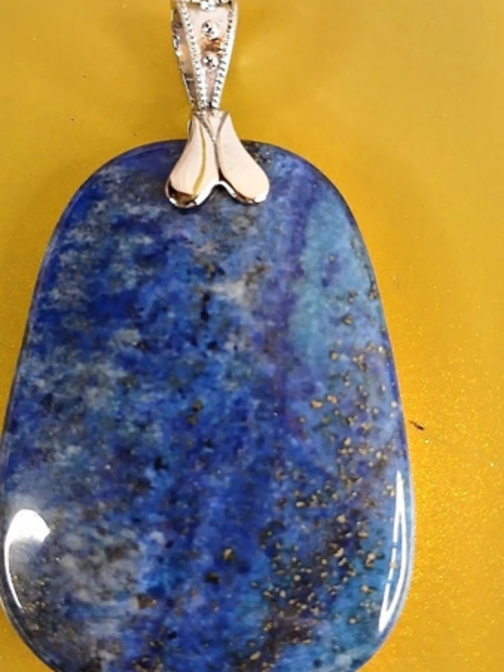 Lucas Lameth Sterling .925 Bale On Genuine Lapis Lazuli Pendant With Pyrite